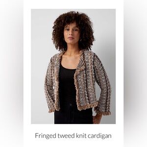 Fringed tweed jacket